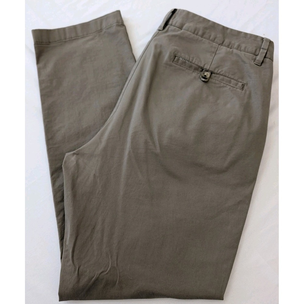 Bonobos Chino Pants Mens 34x30 Olive Green Tailored Fit Stretch Washed Chino